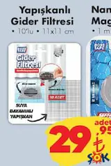 BOSS TAPE YAPIŞKANLI GİDER FİLTRESİ 10'LU BOSS TAPE YAPIŞKANLI GİDER FİLTRESİ 10'LU